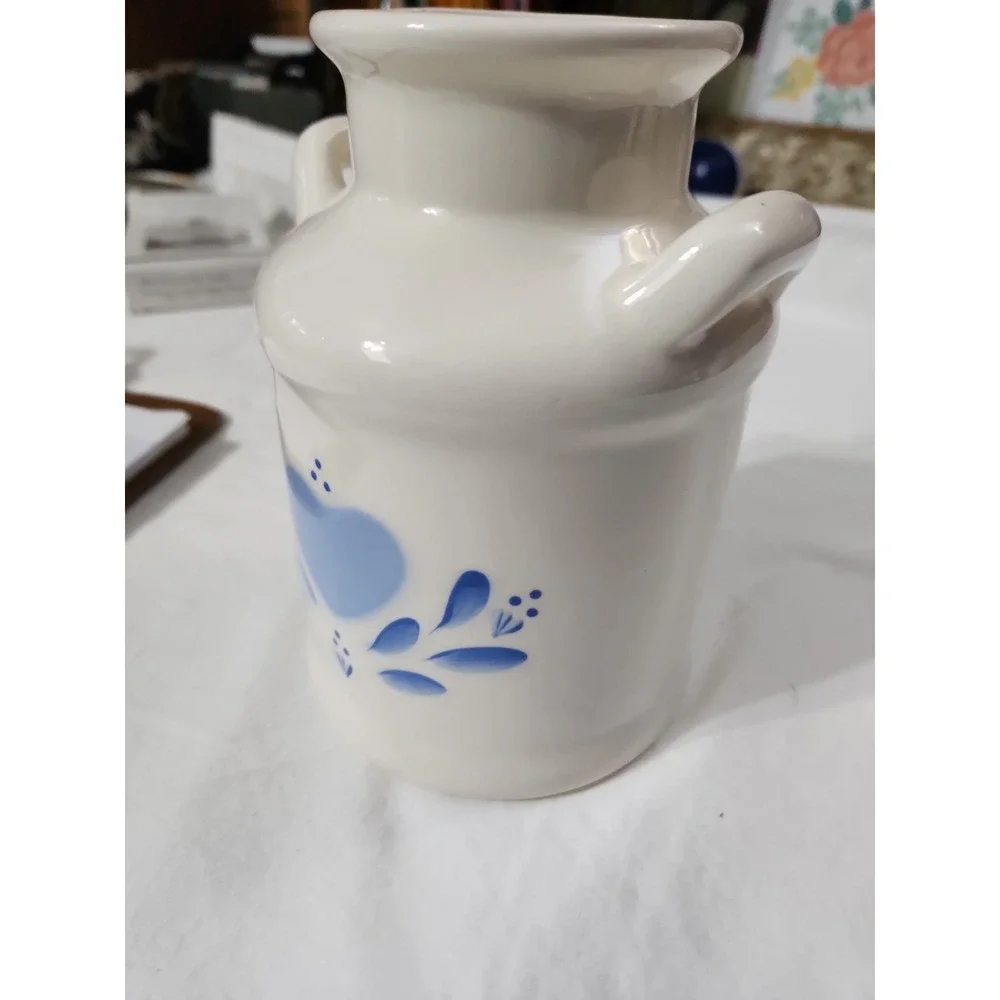 Milk Can Vase With Blue Hearts By Lasting Products‎